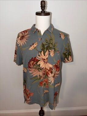 Polo by Ralph Lauren Gray Floral Short-Sleeve Polo